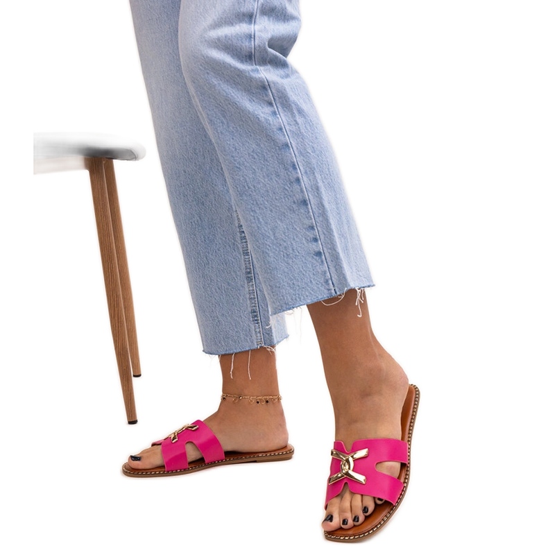 Chanclas rosa oscuro con hebilla Razanna rosado Chanclas rosa oscuro con hebilla Razanna rosado