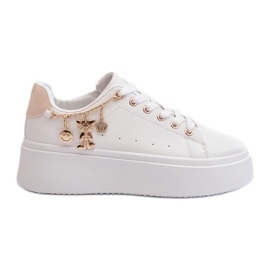 Zapatillas Mujer Plataforma Con Colgantes Blanco Tivissa