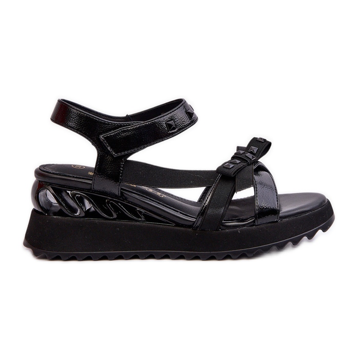 S.Barski Sandalias Mujer Con Lazo D&amp;A CR956 Negro