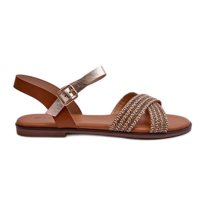 S.Barski MY923 Sandalias Planas Mujer, Marrón