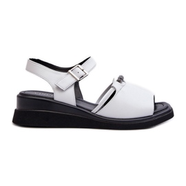 Sandalias Cuña Mujer Piel Vinceza 66624 Blanco