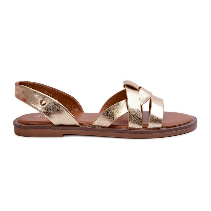 Sandalias Planas de Mujer Fabricadas en Piel Ecológica Vinceza 17347 Dorado