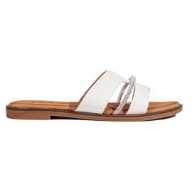 Chanclas blancas de mujer elegantes blanco