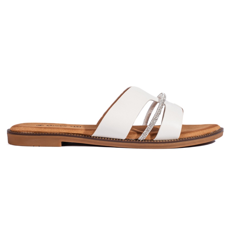 Chanclas blancas de mujer elegantes blanco