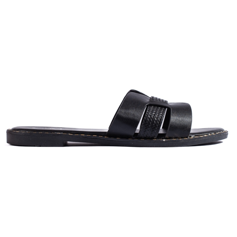 Chanclas de mujer negras. negro