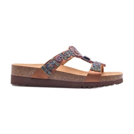 Scholl Chanclas New Bogota Cuña F26607-1011 marrón