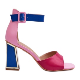 Sandalias Tacón Elegantes Mujer, Rosa Rosazara
