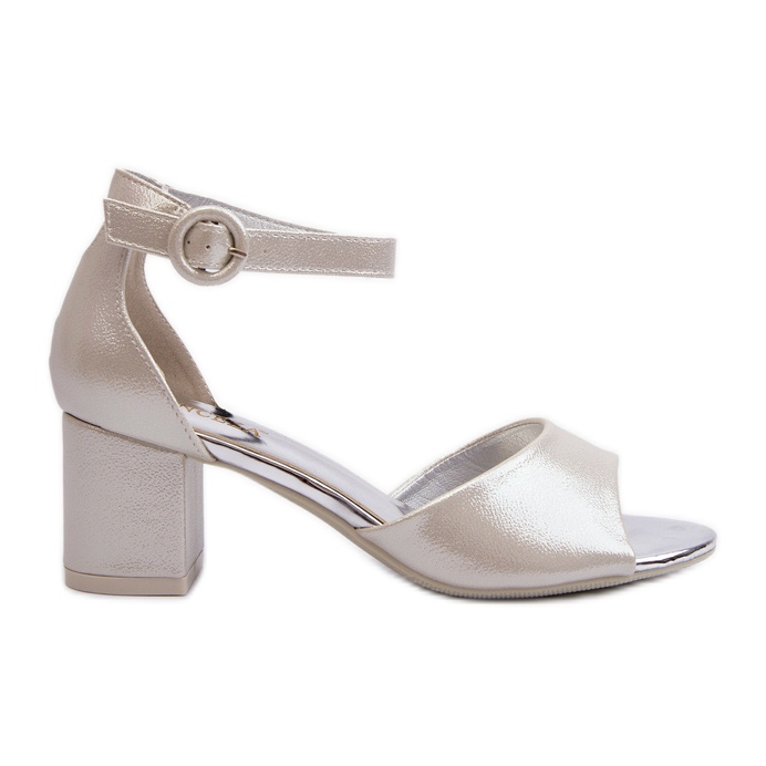 Vinceza 20100 Sandalias Tacón Piel Plata
