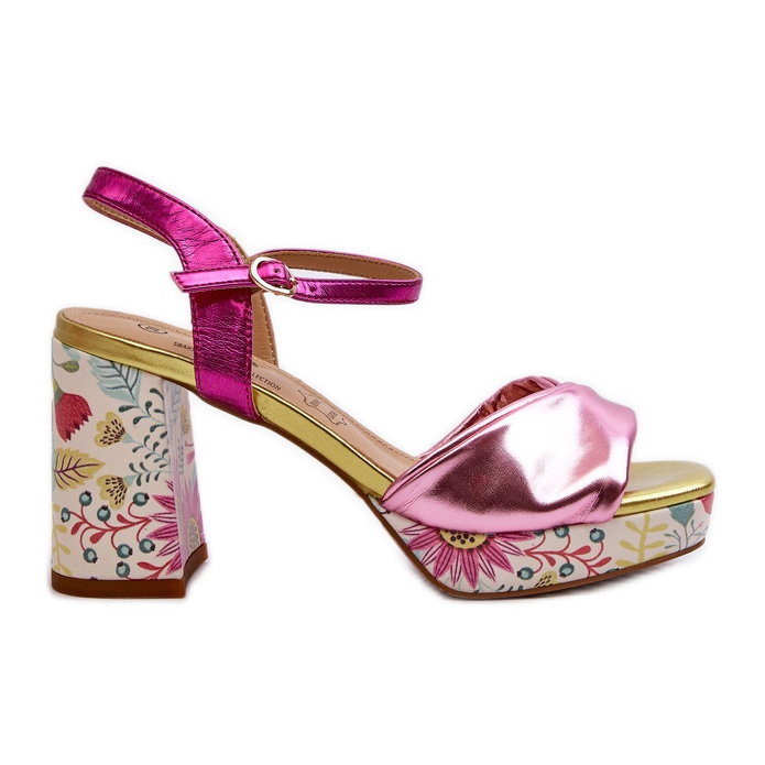 S.Barski Sandalias Mujer Tacón Floral D&A CR980 Rosa rosado S.Barski Sandalias Mujer Tacón Floral D&A CR980 Rosa rosado