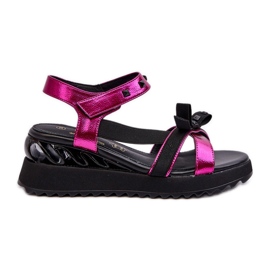 S.Barski Sandalias Mujer Con Lazo D&amp;A CR956 Fucsia rosado