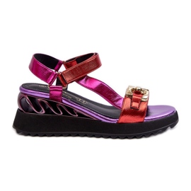 S.Barski Sandalias Cuña Mujer D&amp;A CR954 Morado violeta