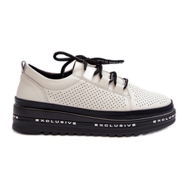 Zapatos Mujer Piel con Plataforma S.Barski LR769A Beige