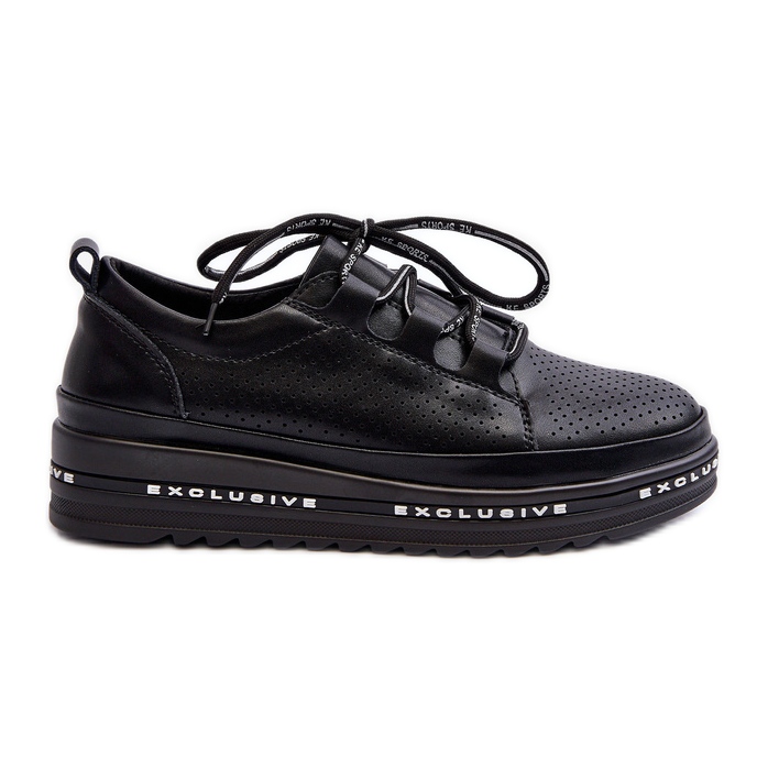 Zapatos Mujer Piel con Plataforma S.Barski LR769A Negro