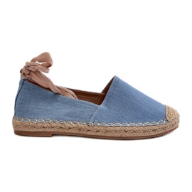 Alpargatas denim anudadas Ismanne azules