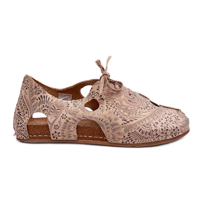 Zapatos De Mujer Estampados Con Recortes Maciejka 06431-02 Beige Zapatos De Mujer Estampados Con Recortes Maciejka 06431-02 Beige