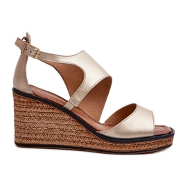 Sandalias Cuña Mujer Piel Maciejka 06657-25 Dorado