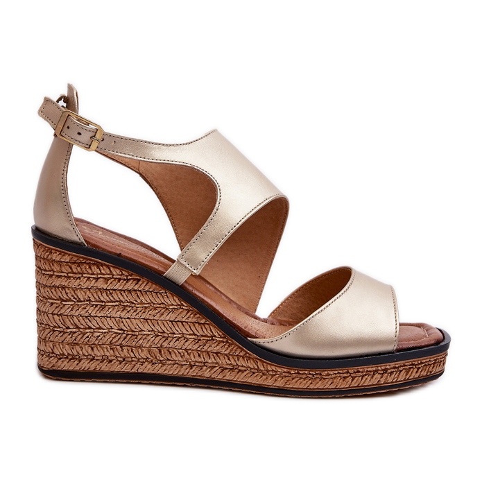 Sandalias Cuña Mujer Piel Maciejka 06657-25 Dorado