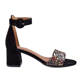 Sandalias Tacón Ante Maciejka 04141-48 Negro