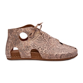 Botines Piel Estampados Maciejka 03426-02 Beige