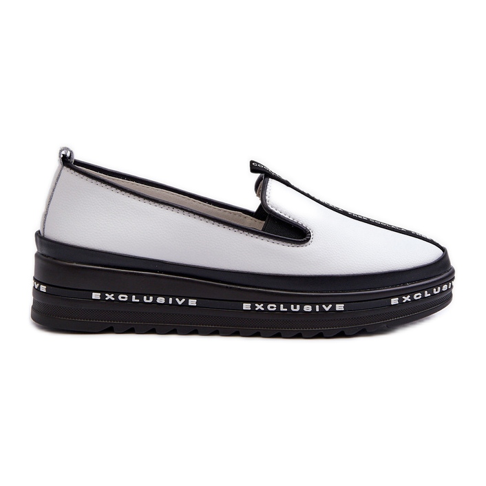 Zapatos de Mujer de Piel con Plataforma S.Barski LR260, Blanco Zapatos de Mujer de Piel con Plataforma S.Barski LR260, Blanco