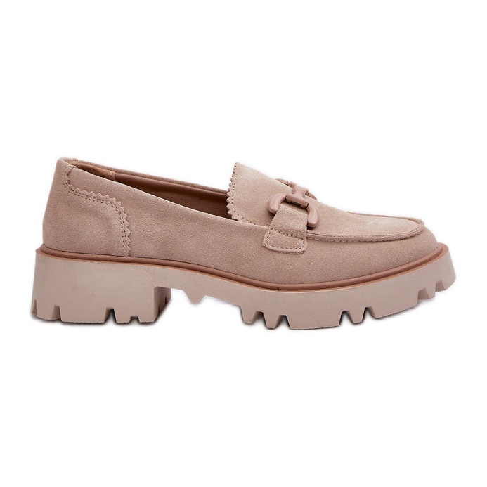 S.Barski Mocasines Mujer Ante Con Decoración D&amp;A TW117 Beige