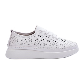 Zapatillas de piel con plataforma S.Barski LR278 Blanco