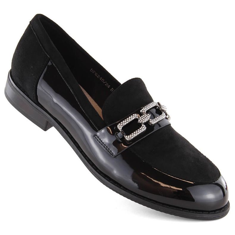 Mocasines de mujer Filippo DP6245 negros con circonitas Mocasines de mujer Filippo DP6245 negros con circonitas