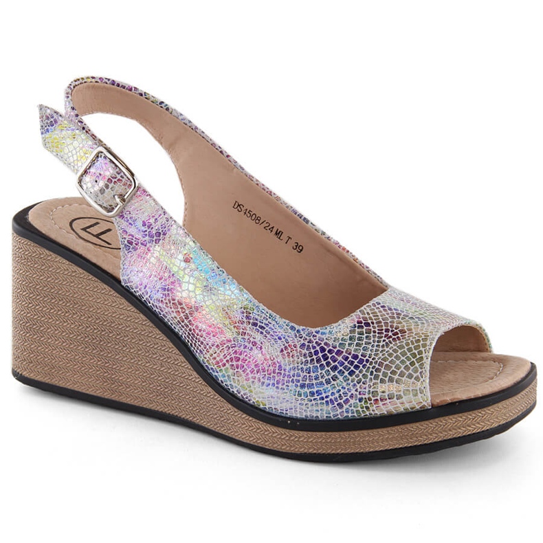 Sandalias cuña mujer piel multicolor Filippo DS4508