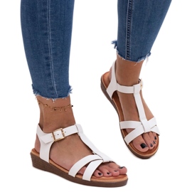 Sandalias cuña baja Sherine blanco