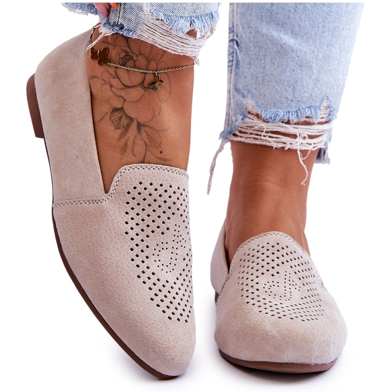 S.Barski Beige freenwork de gamuza femenina S.Barski Beige freenwork de gamuza femenina