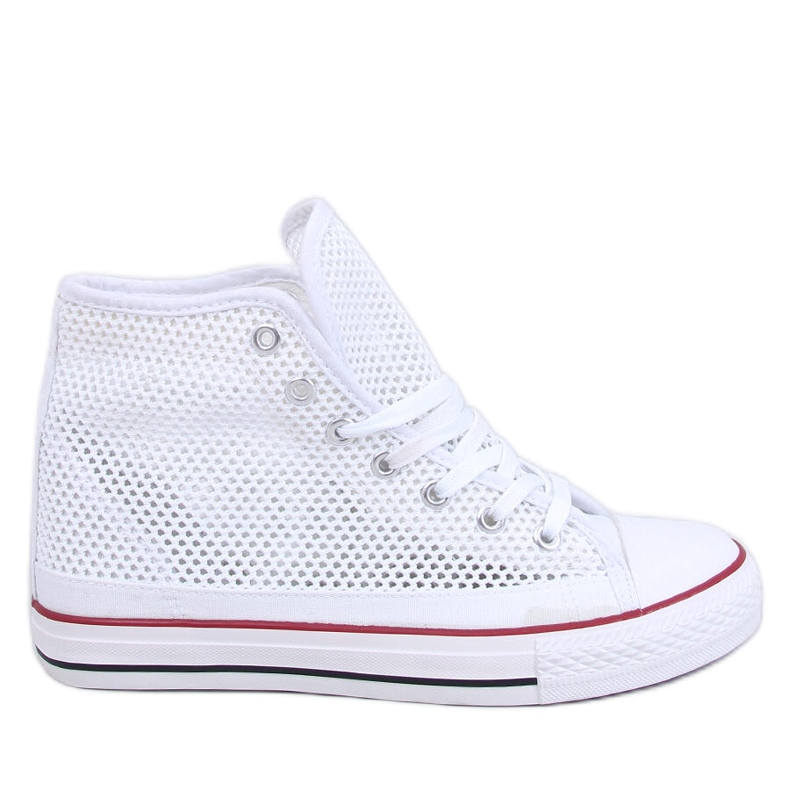 Zapatillas altas Mousse White caladas blanco