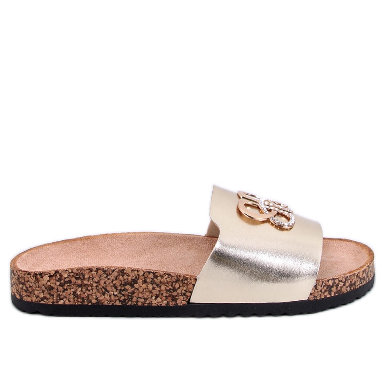 Pantuflas Ibanei LT.GOLD de corcho con strass dorado
