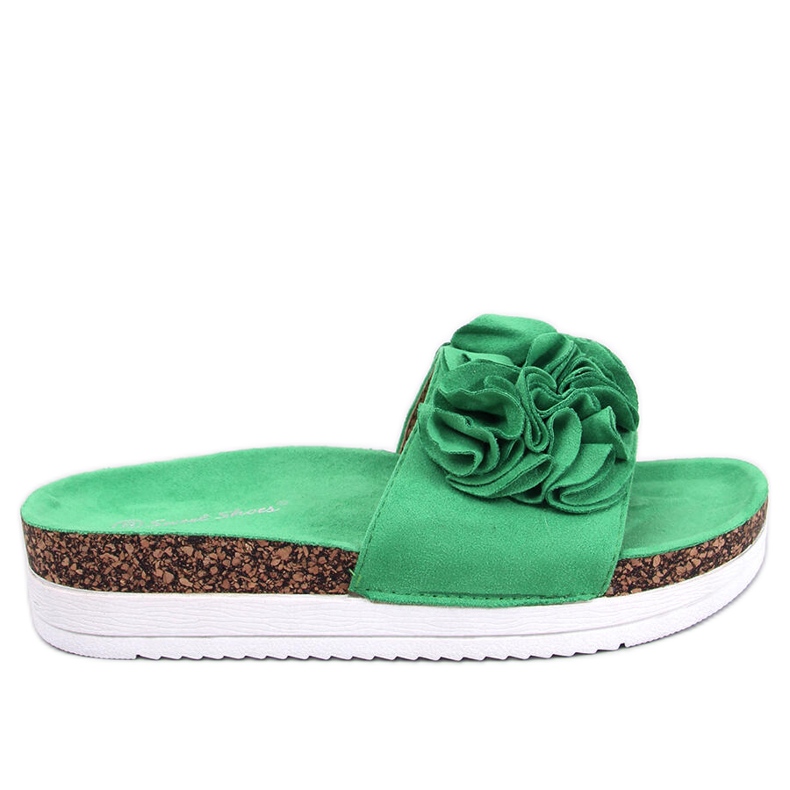 Babuchas Rizzo Flor verde Babuchas Rizzo Flor verde