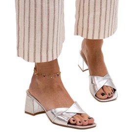 Chanclas tacón Fanan plata Chanclas tacón Fanan plata