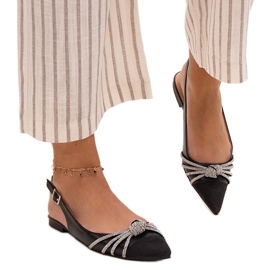 Bailarinas con punta en punta y strass Sellar negro