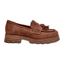 Zazoo 3469 Mocasines Mujer Ante Con Flecos, Marrón Zazoo 3469 Mocasines Mujer Ante Con Flecos, Marrón