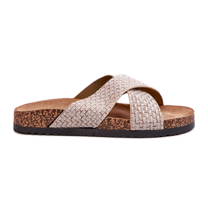Chanclas de Mujer con Plataforma de Corcho Beige Tesolen