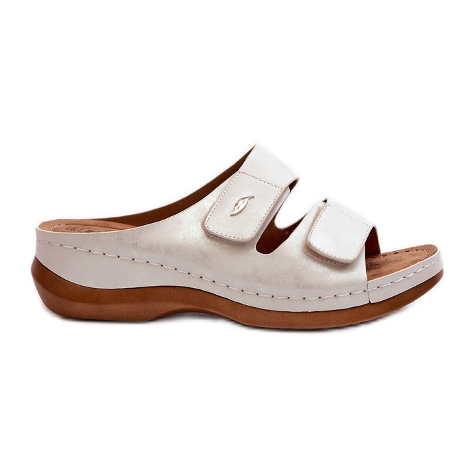 Chanclas Ligeras para Mujer en Piel Ecológica Plata Frellia