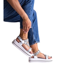 Sandalias plataforma blancas Big Star NN274A526 blanco