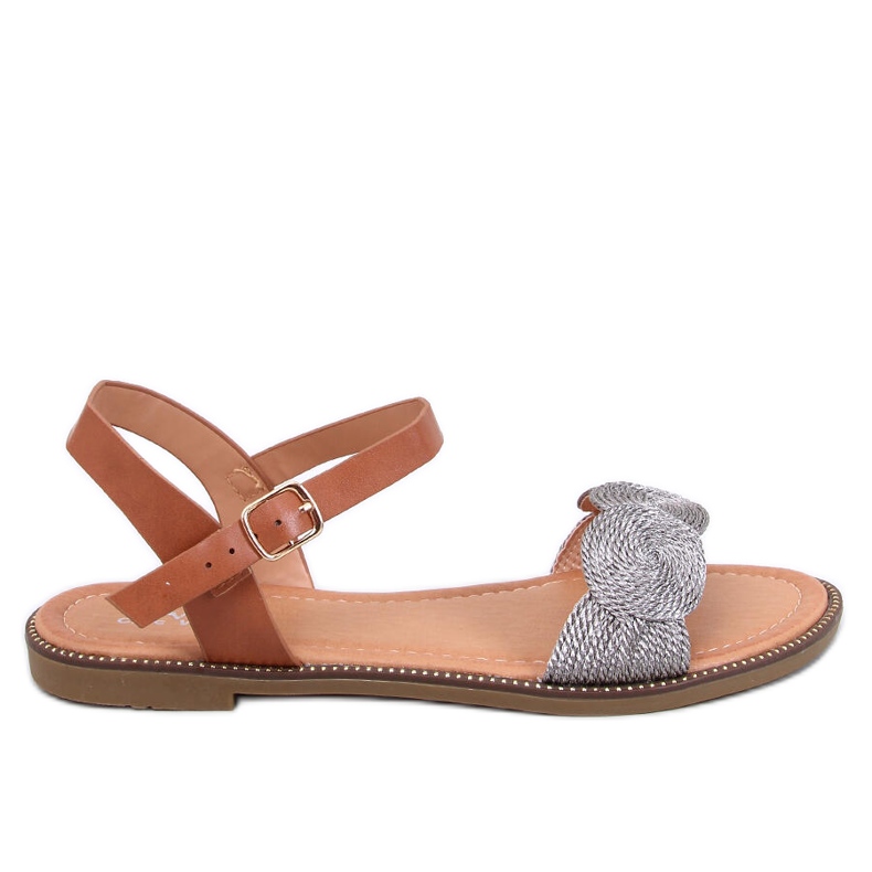 Sandalias planas Tavani Tarnish plata