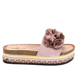 Chanclas Raven Beige con suela gruesa y colorida