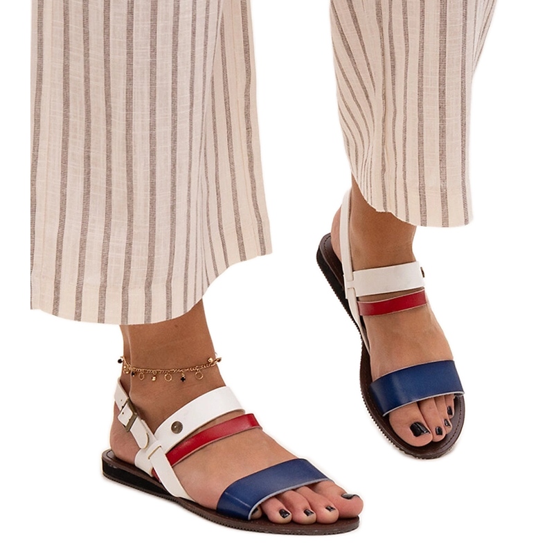 Sandalias de mujer con interior de piel Serrata azul