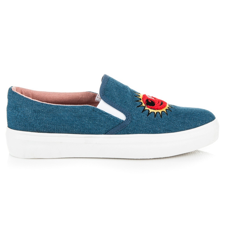 Kylie Zapatillas vaqueras con parches azul