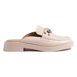 Chanclas plataforma entera beige