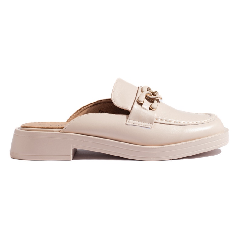Chanclas plataforma entera beige