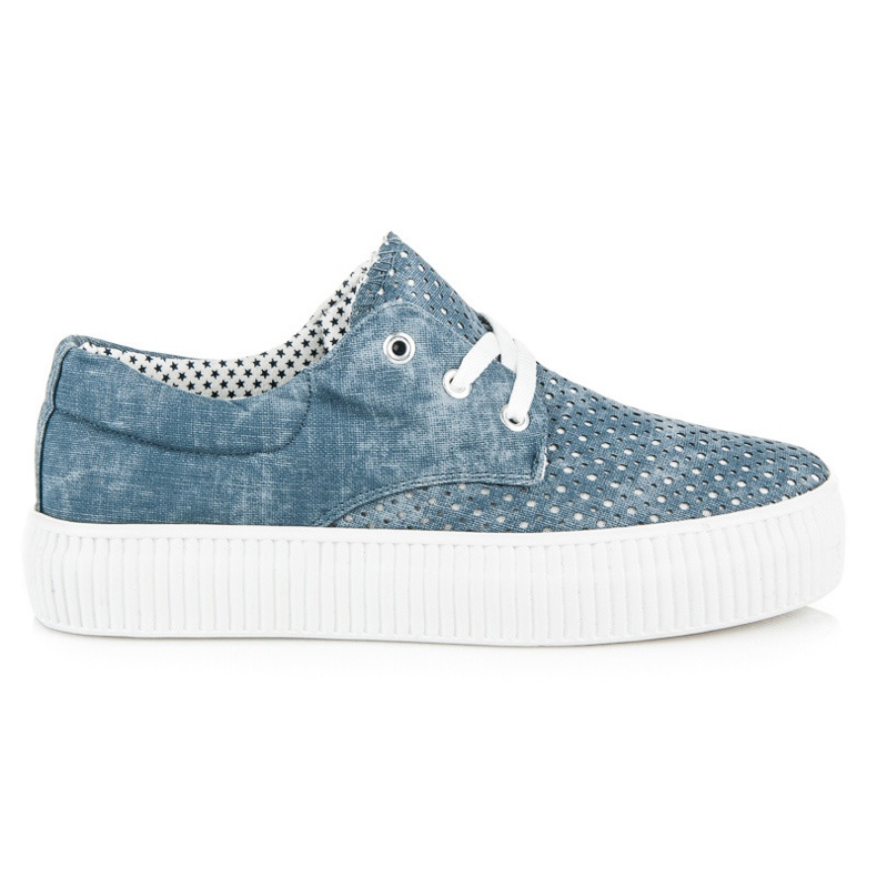 Kylie Zapatillas caladas en la plataforma. azul