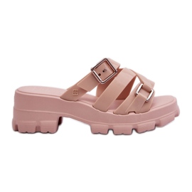 Chanclas Mujer Perfumadas Tacón Bajo ZAXY NN285044 Rosa Claro