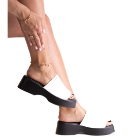 Chanclas blancas en la plataforma Big Star NN274022 blanco