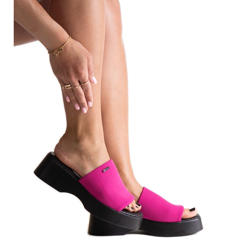 Chanclas rosas con plataforma Big Star NN274026 rosado