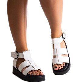 Sandalias plataforma blancas Big Star NN274072 blanco